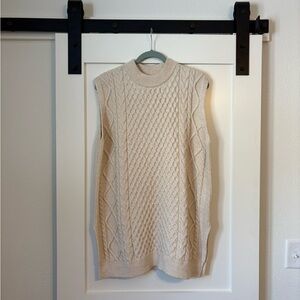 H&M Cream Cable Knit Turtleneck Sweater